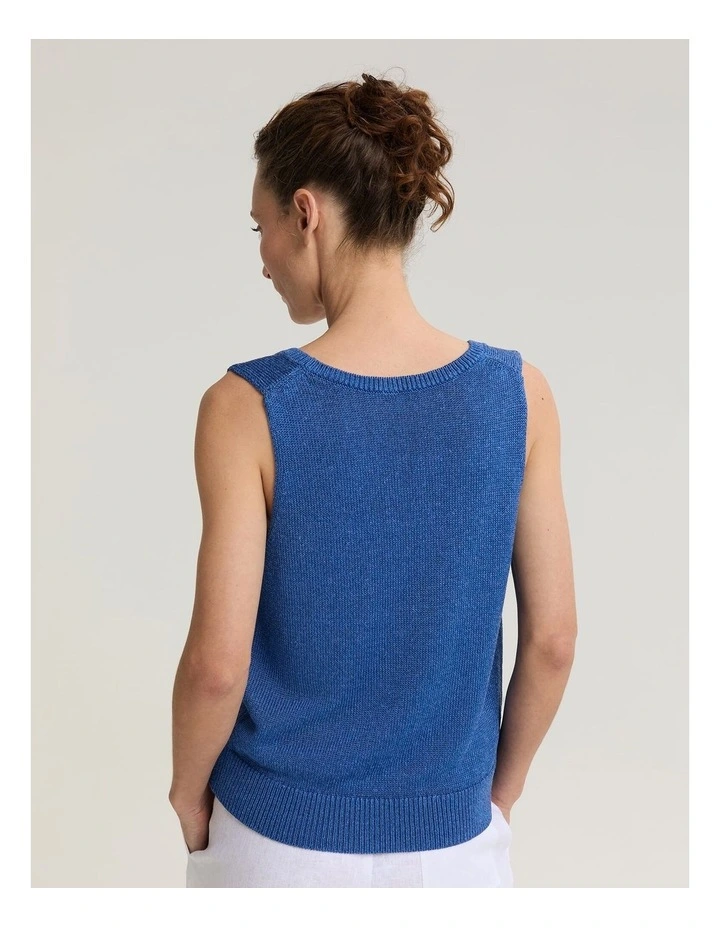 Linen Blend Singlet image 2