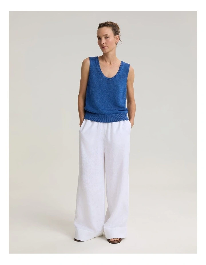 Linen Blend Singlet image 3