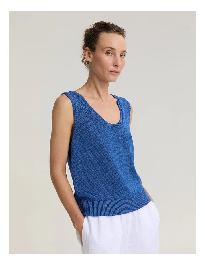Linen Blend Singlet image 4