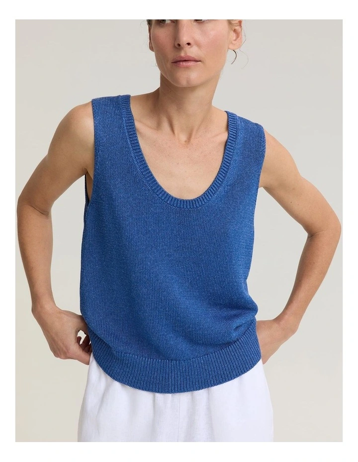 Linen Blend Singlet image 5