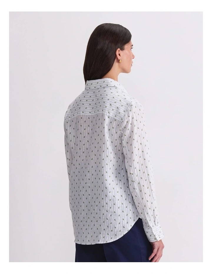 Hampton Stripe Linen Shirt image 2