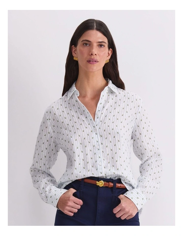 Hampton Stripe Linen Shirt image 5
