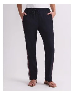 Rosa Side Stripe Linen Pant