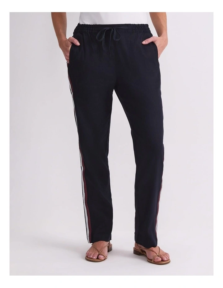 Rosa Side Stripe Linen Pant image 1