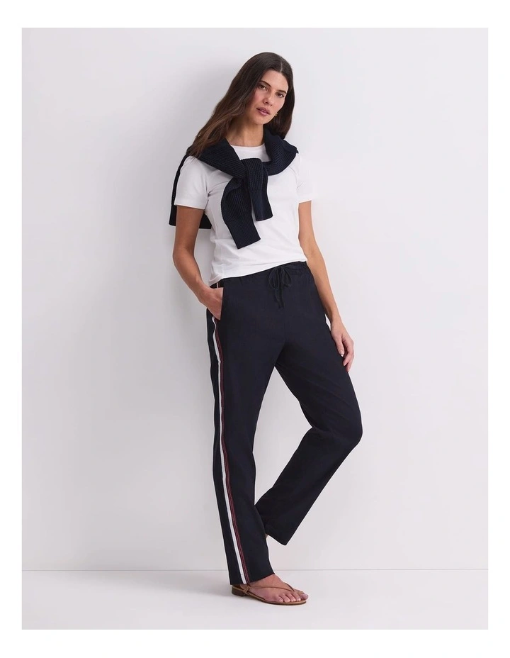 Rosa Side Stripe Linen Pant image 3