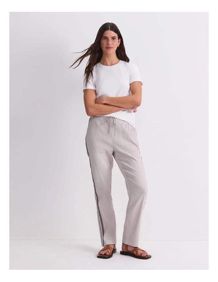 Rosa Side Stripe Linen Pant image 3