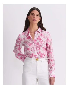 Cotton Silk Palm Shirt