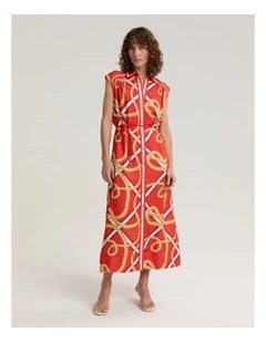 Clove Print Shirt Dress