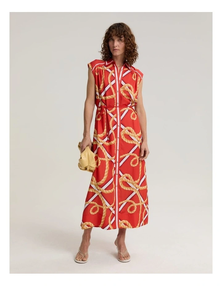 Clove Print Shirt Dress image 3
