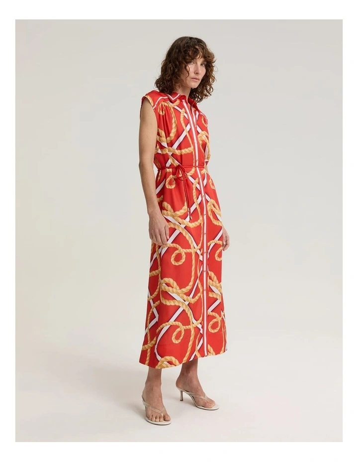 Clove Print Shirt Dress image 4