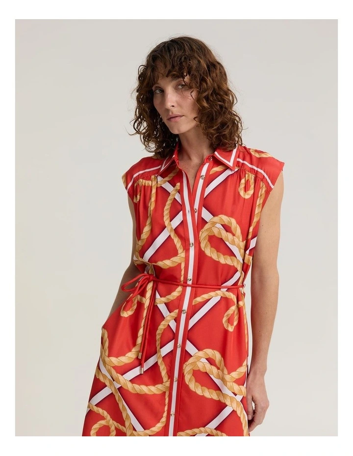 Clove Print Shirt Dress image 5