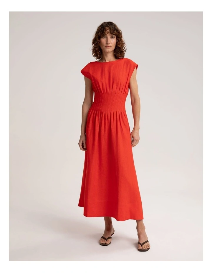 Ariana Pintuck Linen Dress image 1