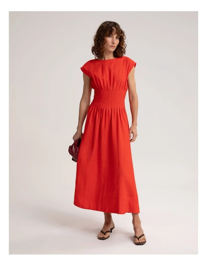 Ariana Pintuck Linen Dress image 3