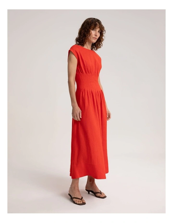Ariana Pintuck Linen Dress image 4