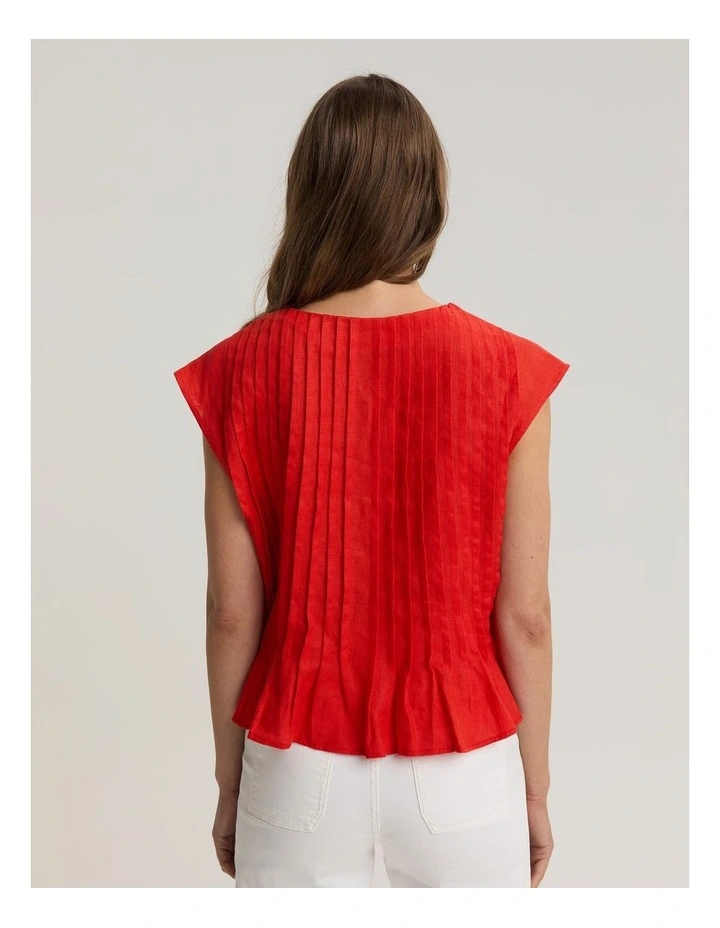 Ariana Pintuck Linen Blouse image 2