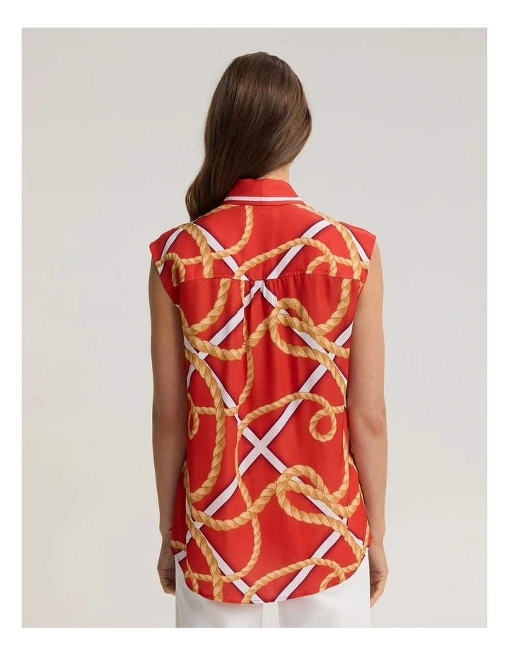 Clove Print Sleeveless Shirt image 2