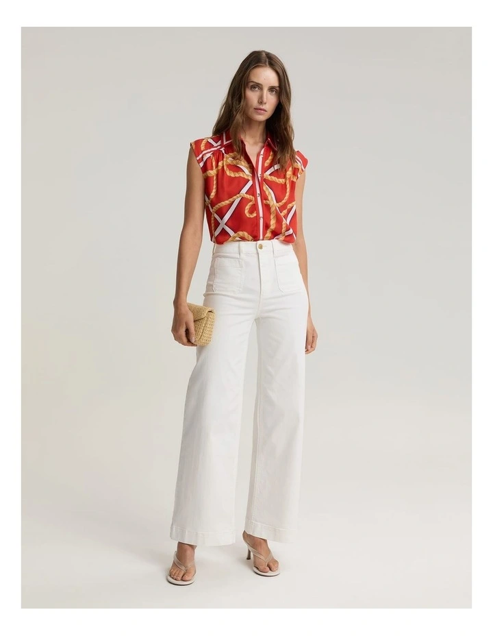 Clove Print Sleeveless Shirt image 3
