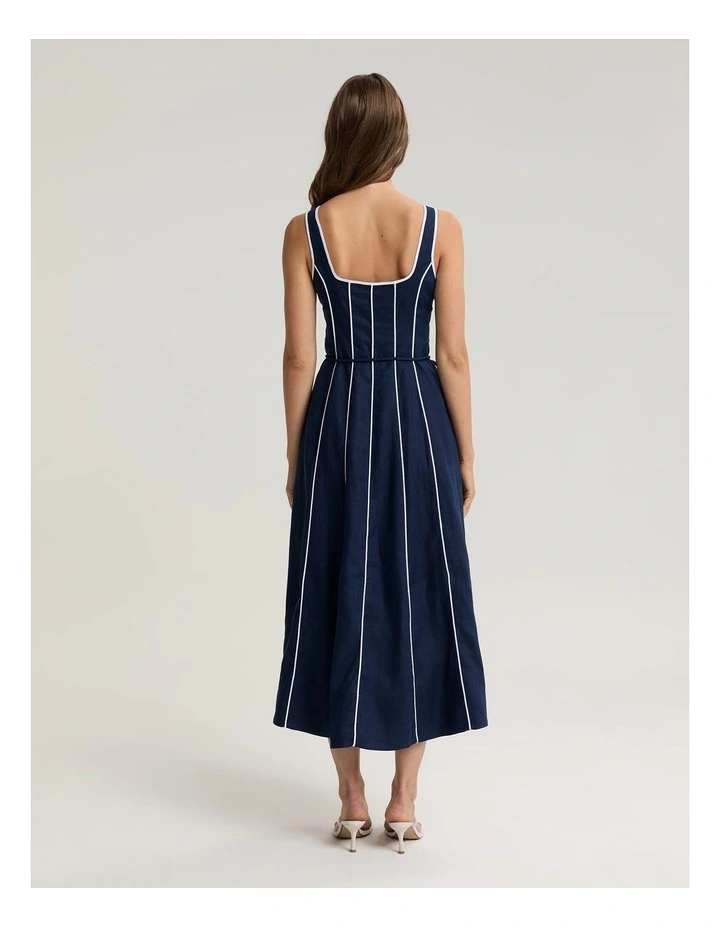 Ivy Linen Piping Dress image 2