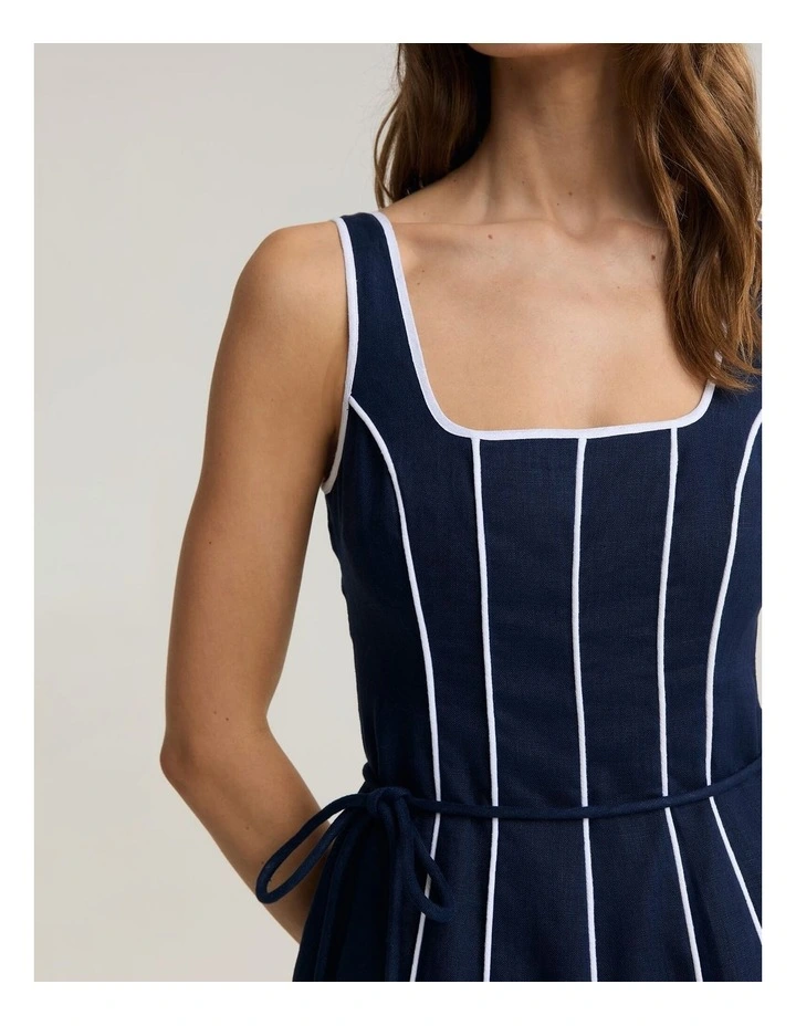 Ivy Linen Piping Dress image 5