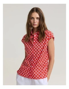 Geo Lily Voile Shirt