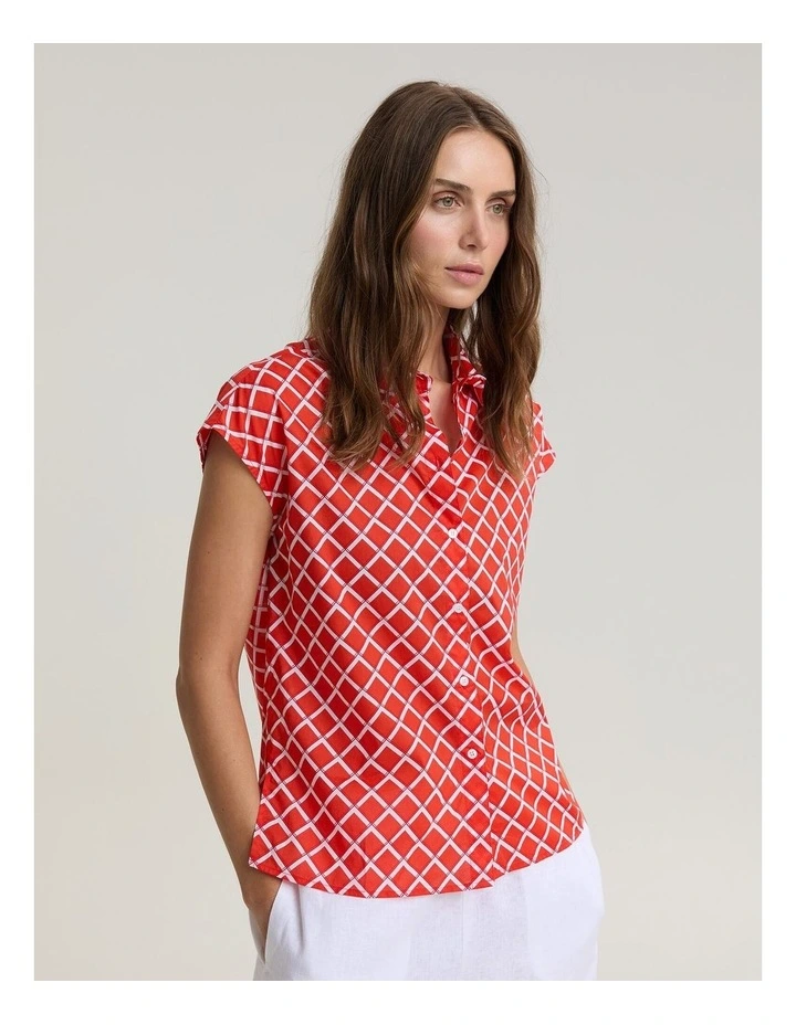 Geo Lily Voile Shirt image 4