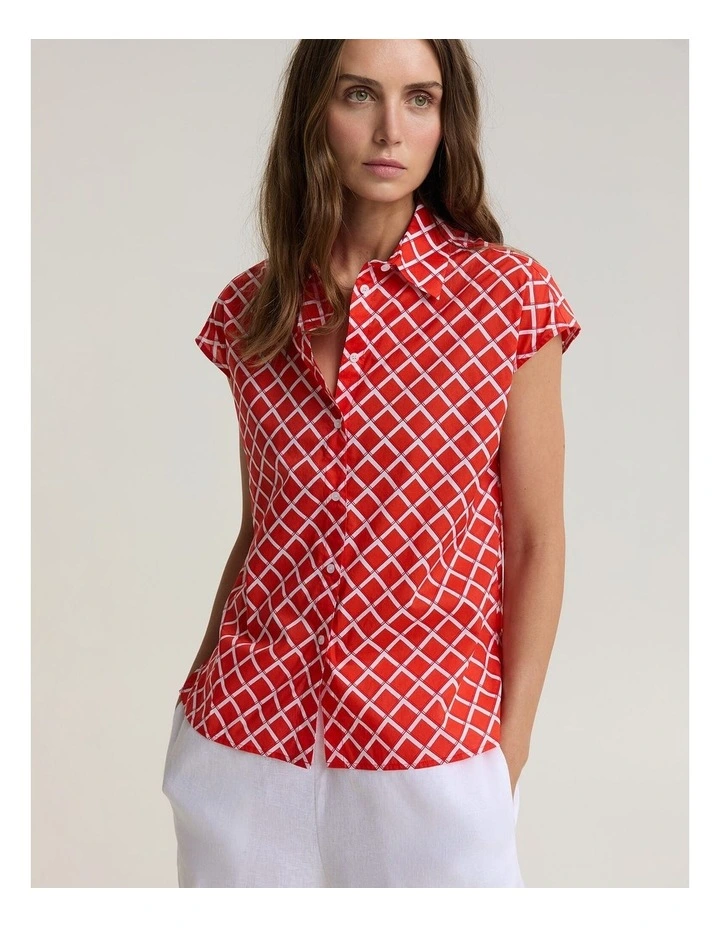 Geo Lily Voile Shirt image 5