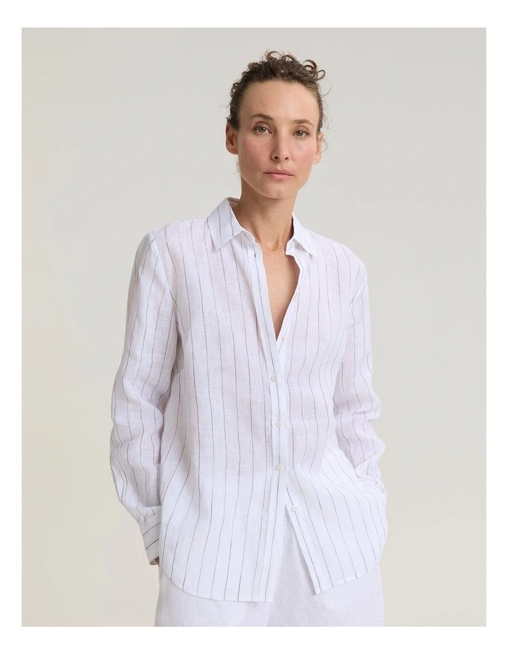 Dahlia Stripe Linen Shirt image 1