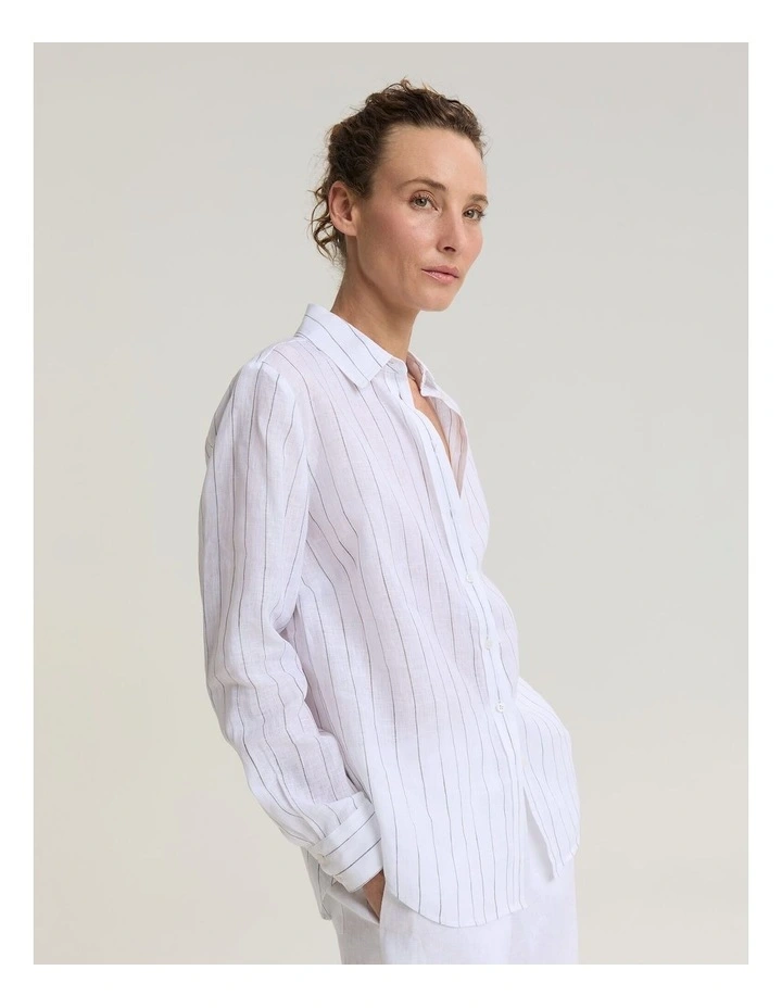 Dahlia Stripe Linen Shirt image 4
