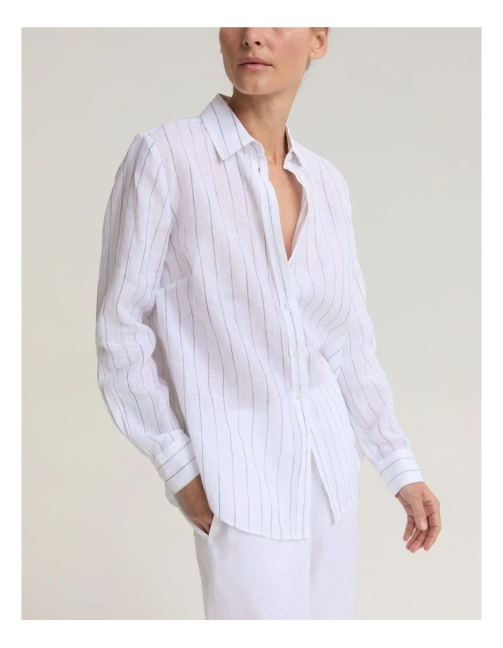 Dahlia Stripe Linen Shirt image 5