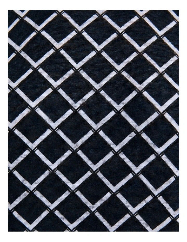 Geo Print Linen Mini Dress image 6