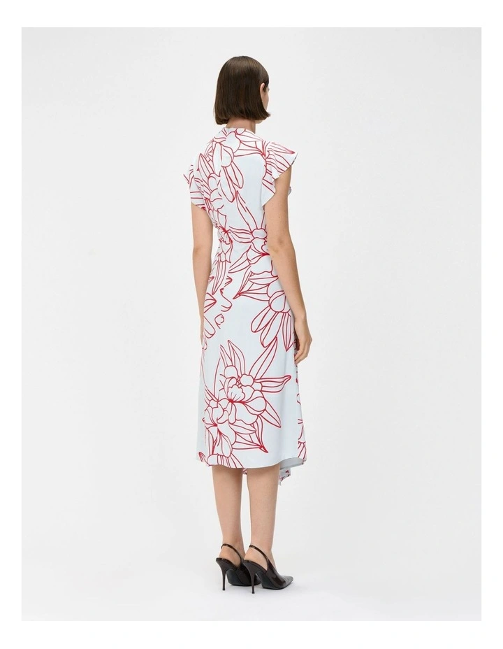 Orchid Draped Gathered Dress in Sea Mist image 2