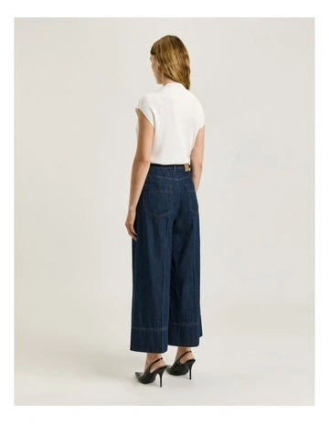 Drop Shoulder Funnel Neck Knit in Cream