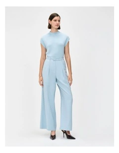 SKY DROP SHOULDER FUNNEL NECK KNIT
