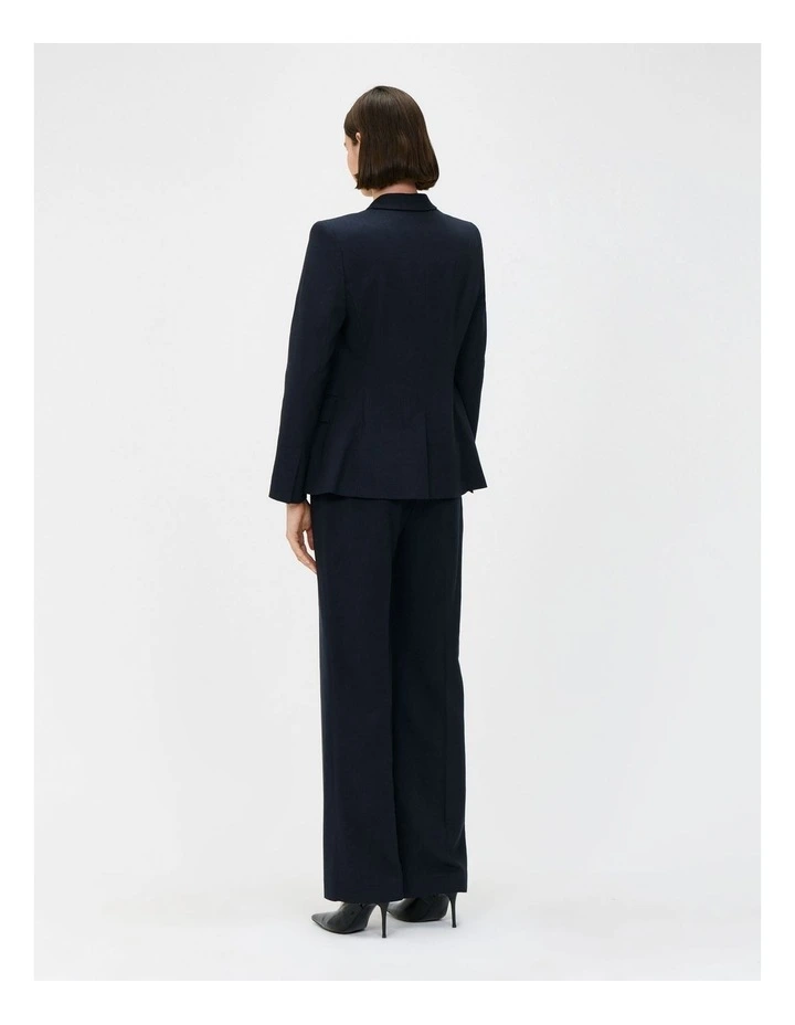 European Melange Blazer in Blue image 2