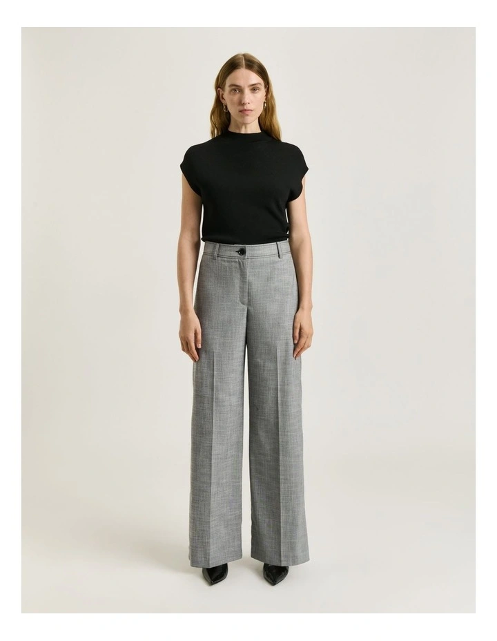 Monochrome Twill Straight Leg Pant in Grey image 1