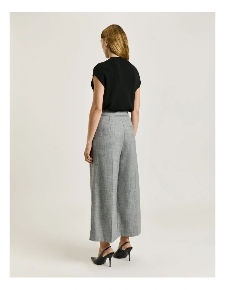 Monochrome Twill Cropped Pant in Grey image 2
