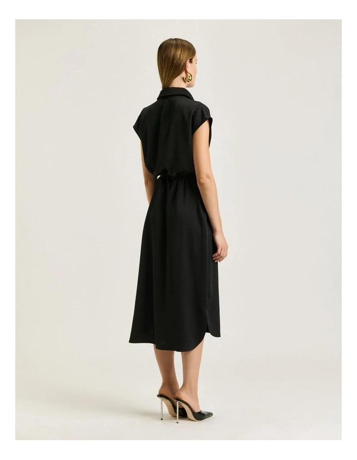 CREPE BACK SATIN SHIRTDRESS image 2