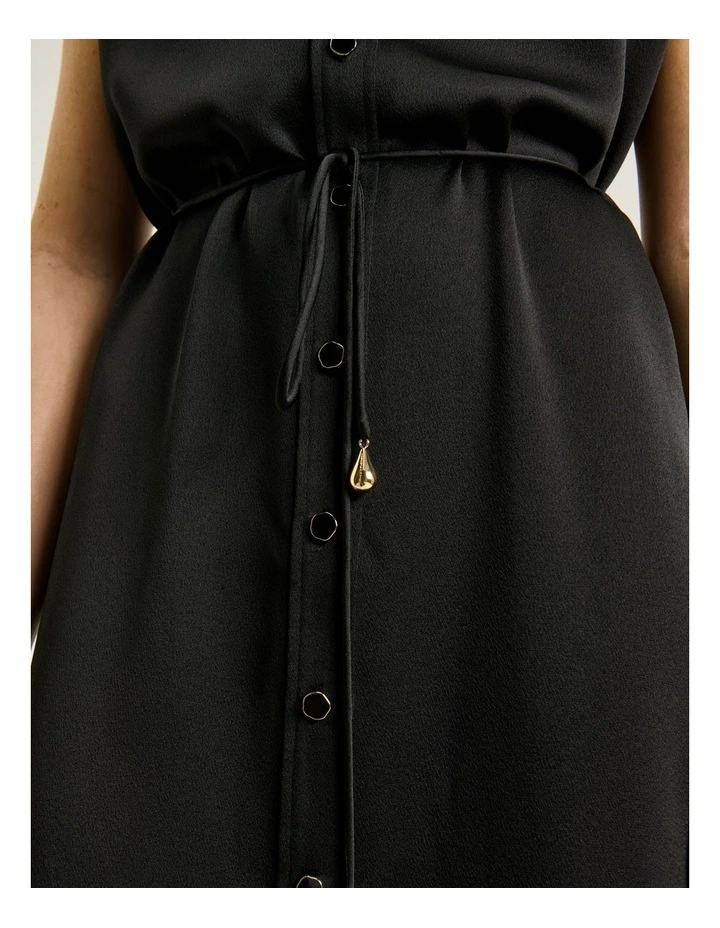 CREPE BACK SATIN SHIRTDRESS image 4