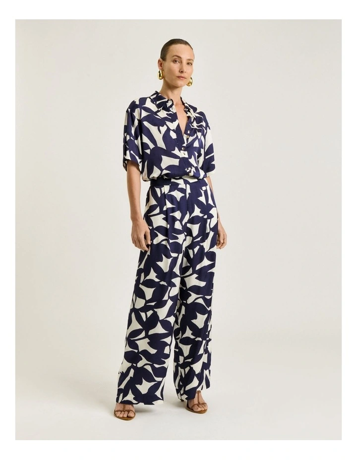 Ink Shadow Leaf Relaxed Pant image 1