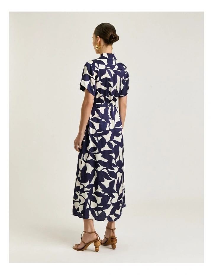 Ink Shadow Leaf Shirt Dress image 2