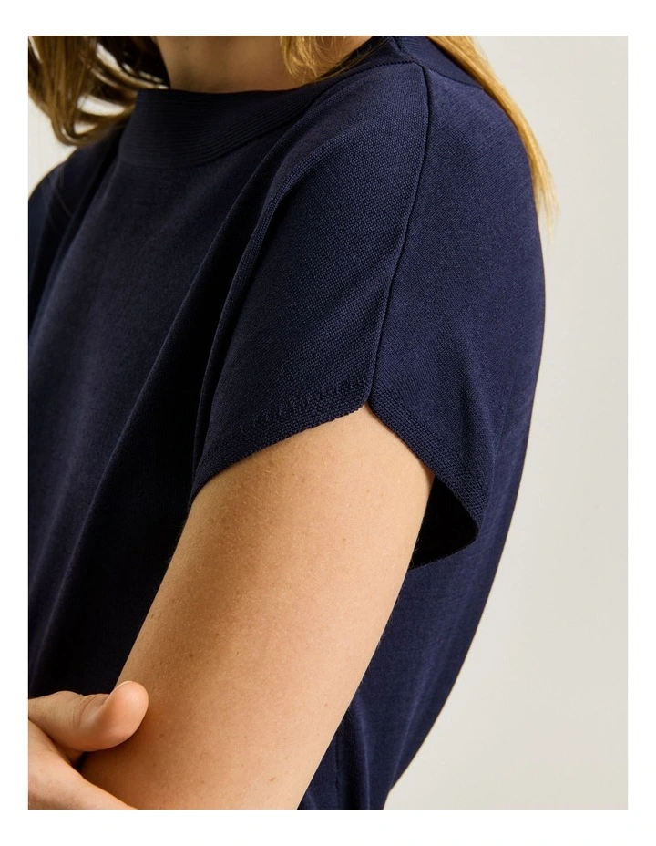 SLASH NECK CAP SLEEVE KNIT image 4