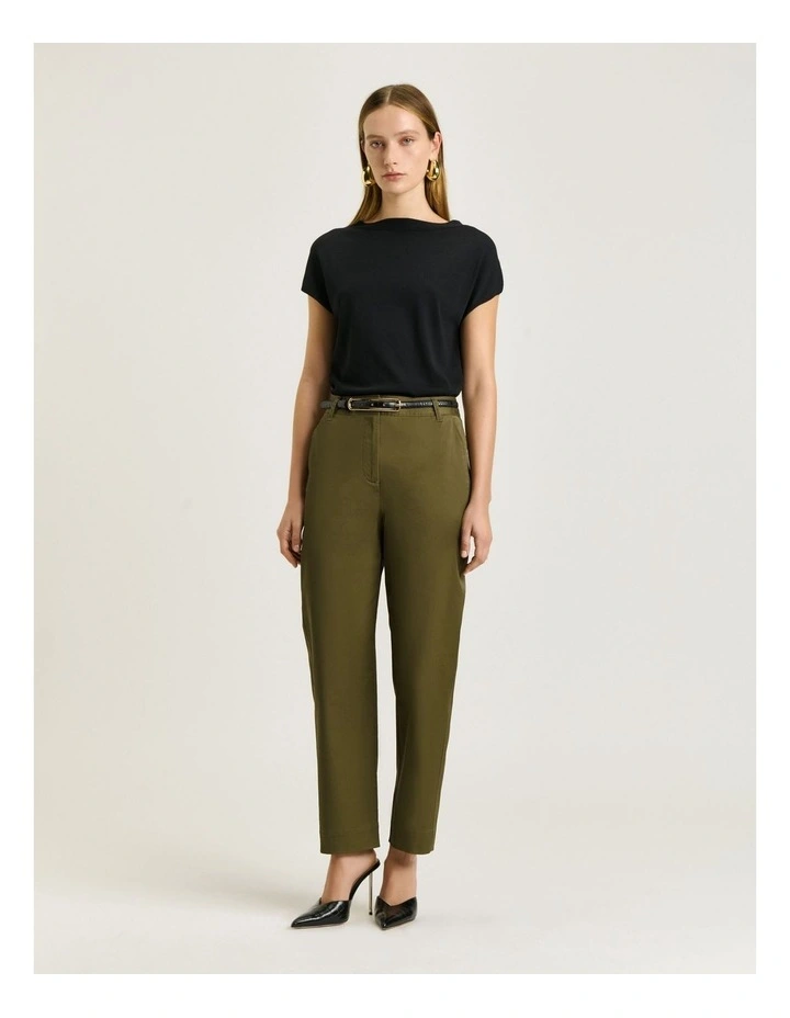 SLASH NECK CAP SLEEVE KNIT image 1