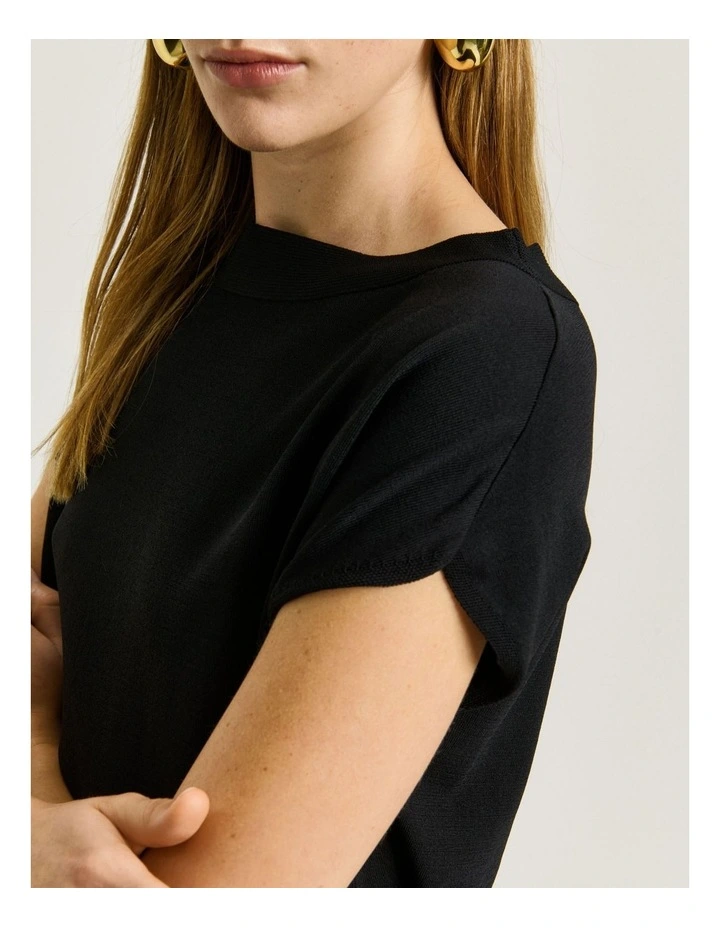 SLASH NECK CAP SLEEVE KNIT image 4