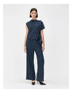 Pinstripe Pant in Navy