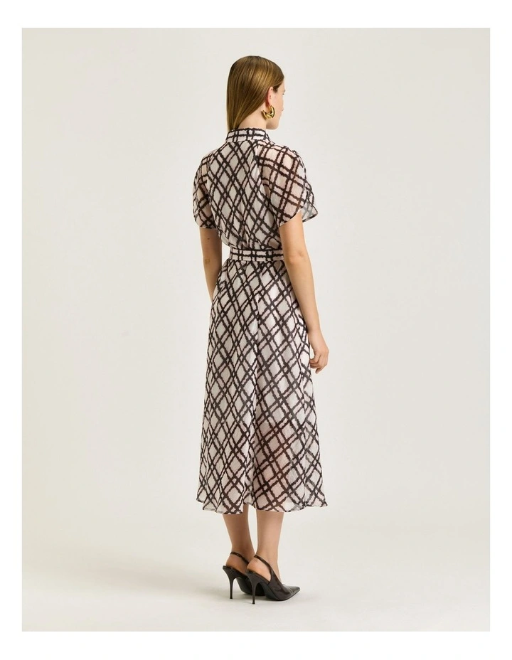 IKAT CHECK BELTED SHIRTDRESS image 2