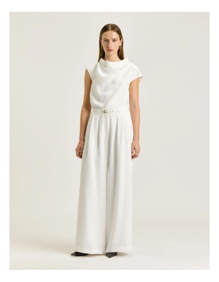 DRAPEY CREPE COWL NECK TOP image 1