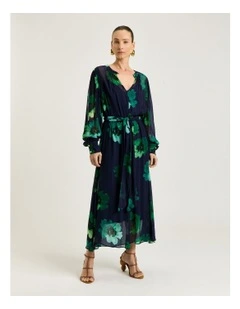 Indigo Water Poppy Georgette Dress