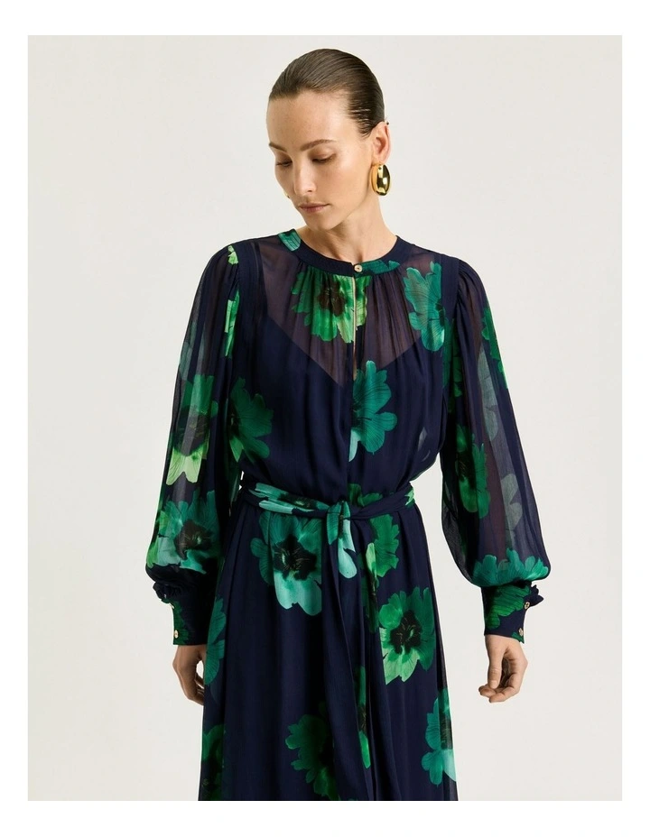 Indigo Water Poppy Georgette Dress image 3