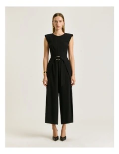 FLUID TWILL FOLDED SIDE JUMPSUIT