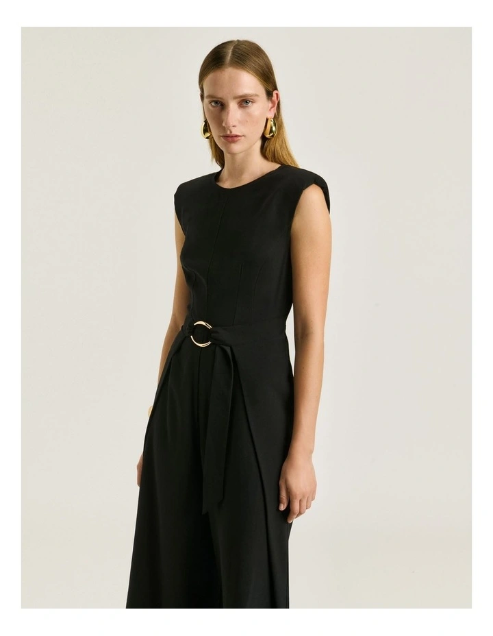 FLUID TWILL FOLDED SIDE JUMPSUIT image 3